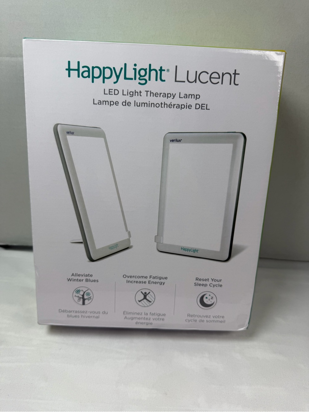 Verilux HappyLight Lucent UV-Free LED Light Therapy Lamp 10,000 Lux White